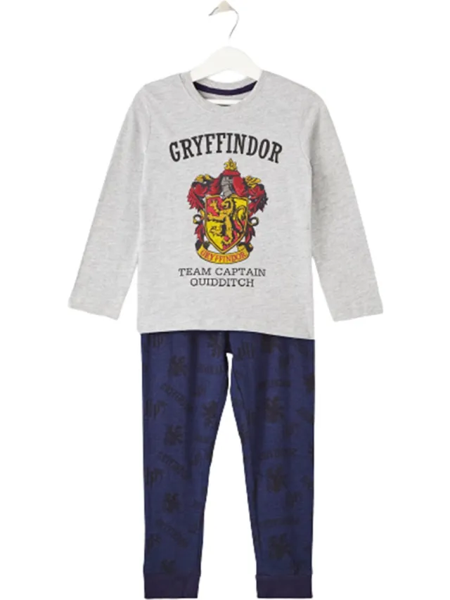 Harry Potter Pyjama - Katoen - Grijs/Blauw