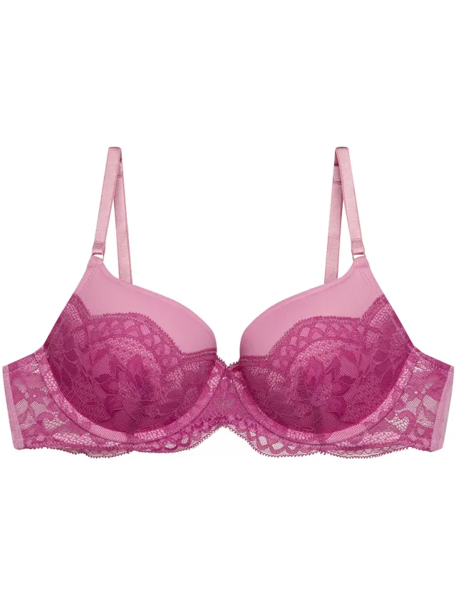 ESOTIQ Samara Bloovii - Push-upbeha - Roze - 65C - Bloemenkant