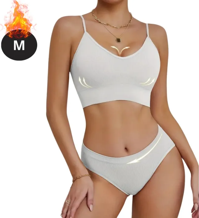 Livano Lingerie Set Zonder Beugel - Zonder Bandjes - Push-up Bh's - Comfort Beha - Comfortabel - BH - Wit