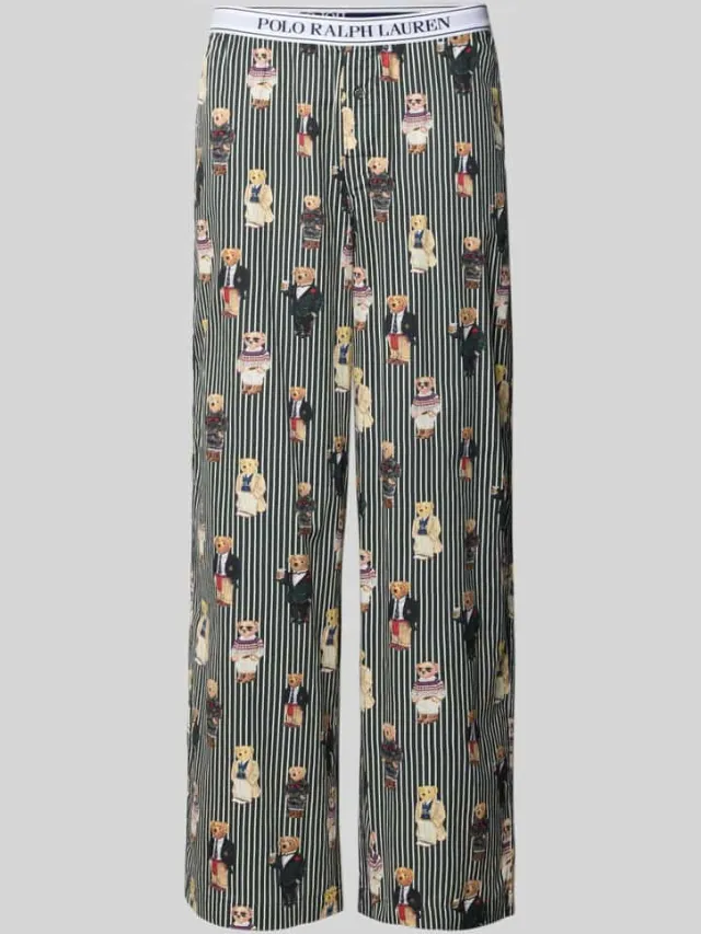 Polo Ralph Lauren regular fit pyjama van puur katoen Zwart