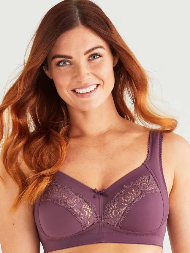 Swegmark Meadow niet-voorgevormde bh zonder beugel aubergine, foto 4