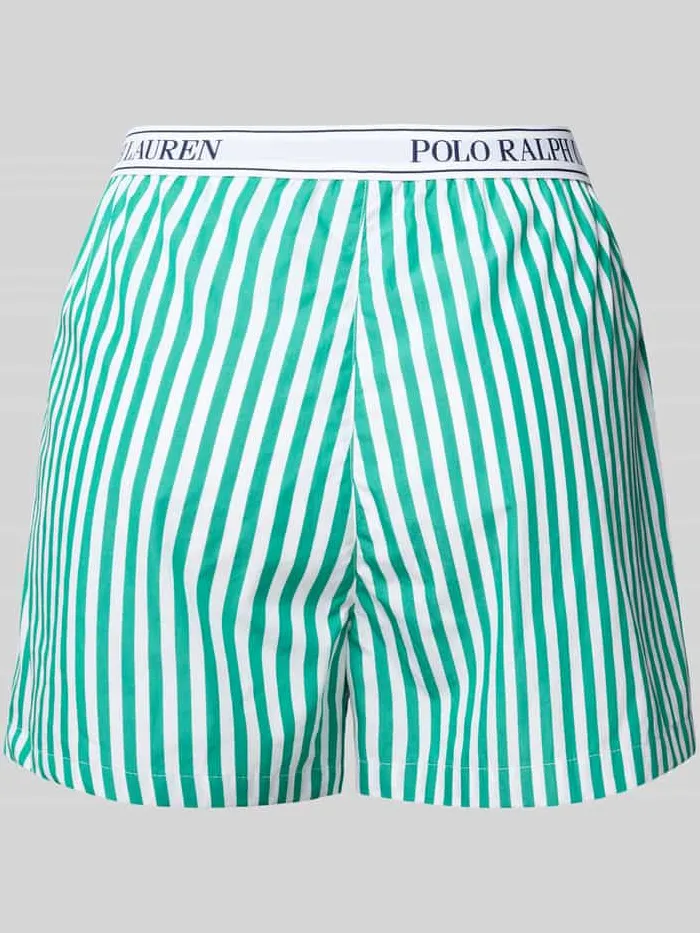 Polo Ralph Lauren Regular fit korte pyjamabroek met elastische band met label groen, foto 2