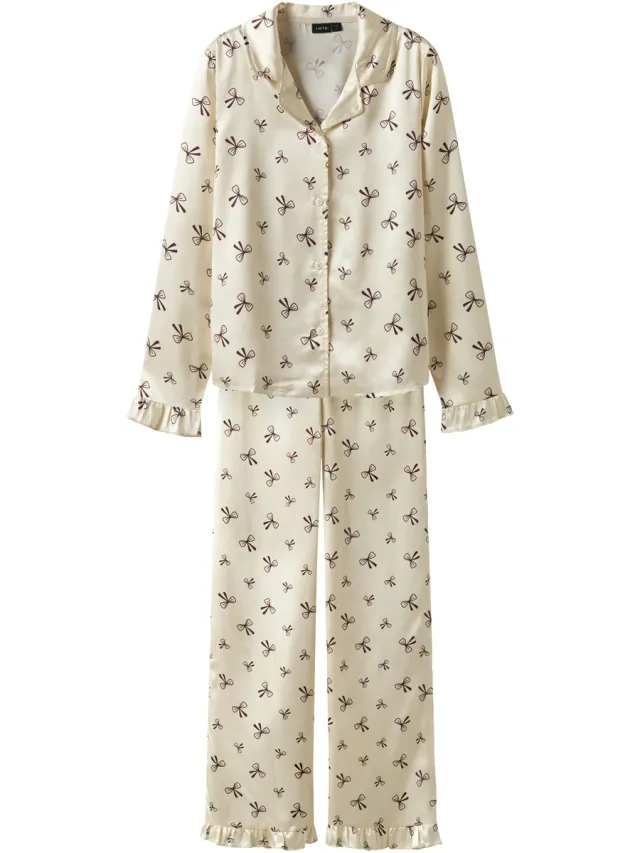 NAME IT Pyjama set Satijn Antique White