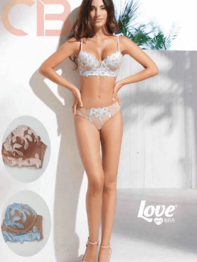 Infiore Italiaanse lingerie set met push-up beha satijn en slip ROOS, 80B, 38
