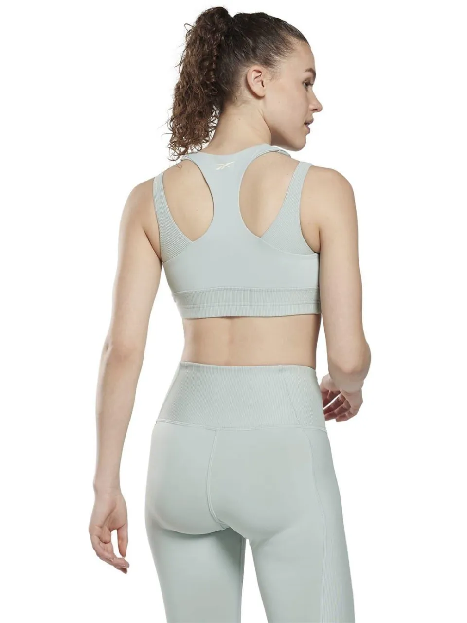 Reebok Sportbeha met meerdere lagen voor dames (Studio-model) (Blauw)