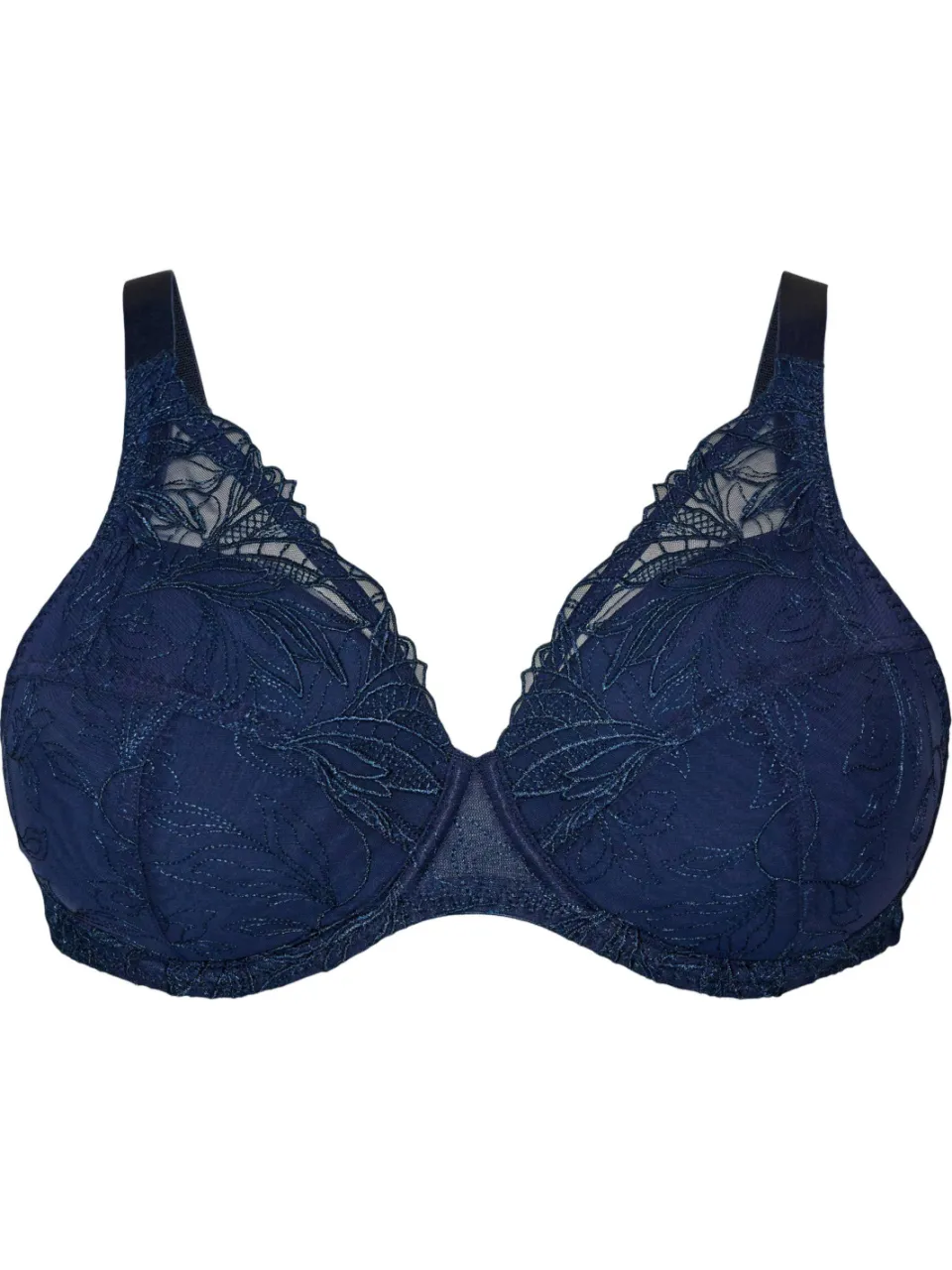 Zizzi voorgevormde kanten beugel-bh donkerblauw, foto 2