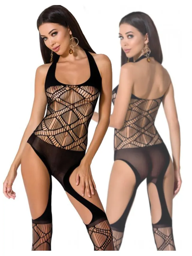 Passion Zwarte bodystocking Kaly