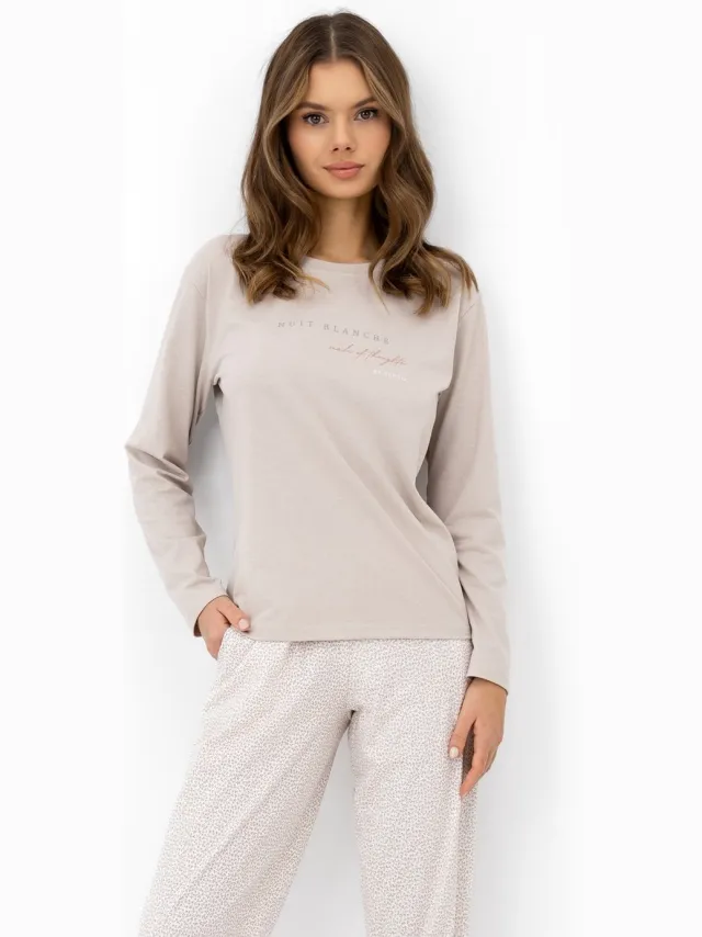 S& Sensis Sensis Katoenen Pyjama Lyanna Dames 40 / Beige