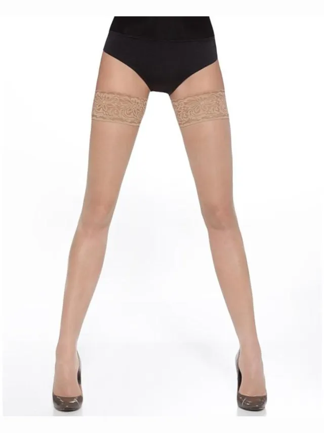 Caresse stay-up sheer elegance 8 natural