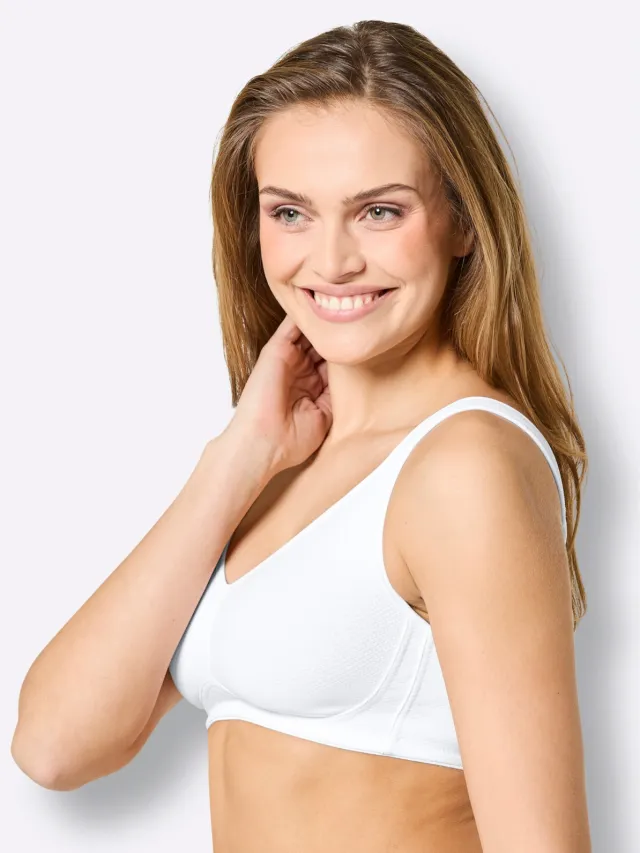 Sportbeha zonder beugel wit