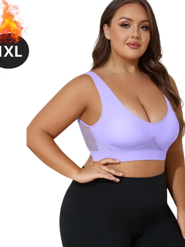 Bovista BH Zonder Beugel - Zonder Bandjes - Push-up Bh's - Comfort Beha - Comfortabel - Sterk - Dames - Plus Size - Lavendel