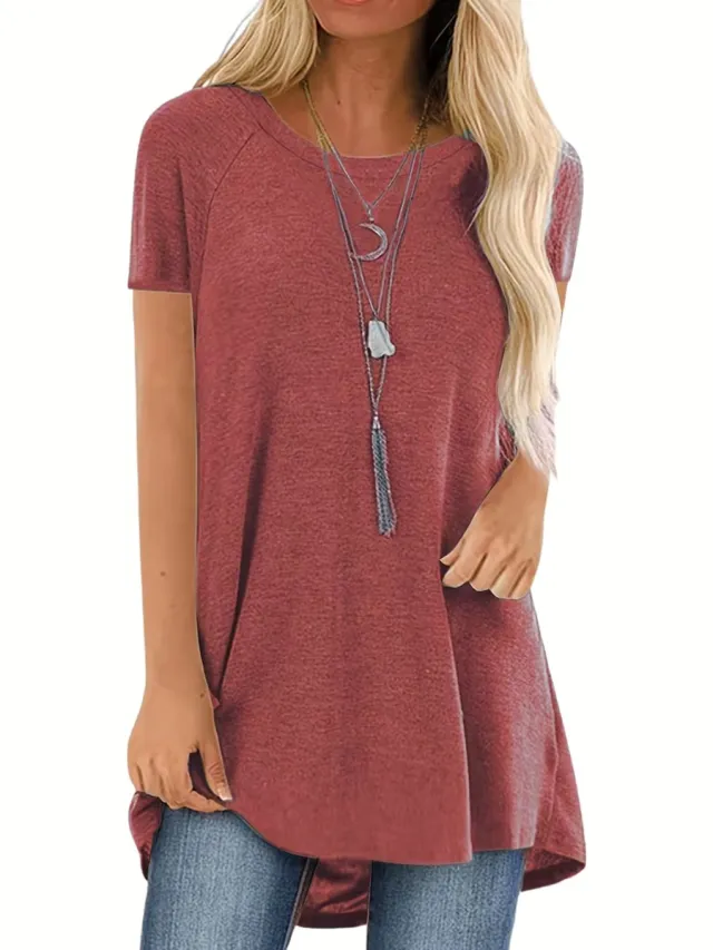 Currero Topje Dames - Top Kleding - Shirt - Blouse - Kort - Volwassen - Bordeauxrood