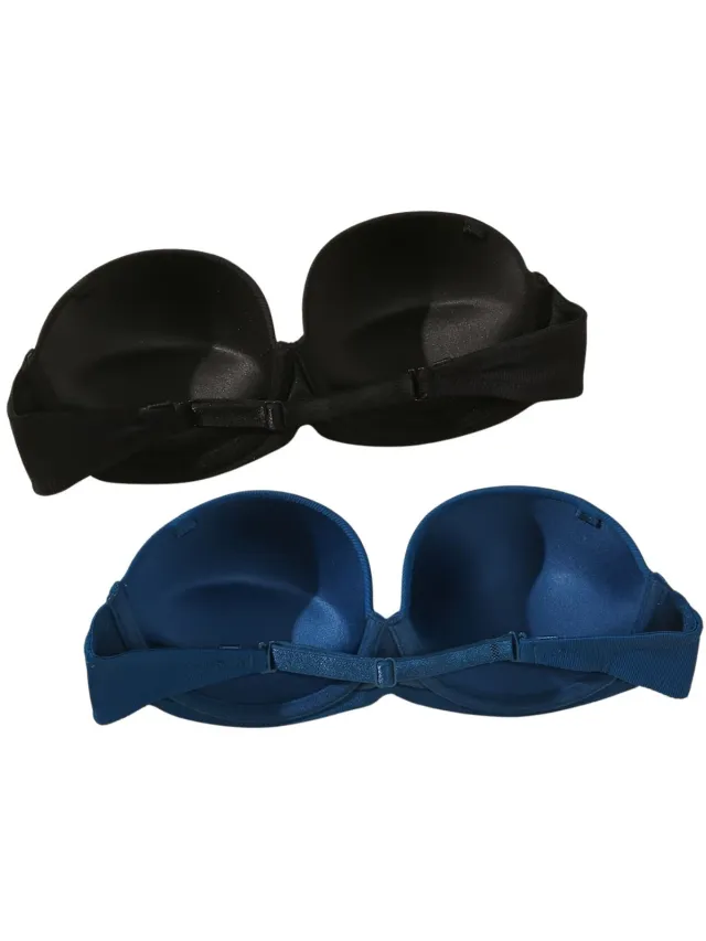 Currero BH Zonder Beugel - Strapless - Zonder Bandjes - Met Voorsluiting - Push-up Bh's - Comfort Beha - Comfortabel - Grote Sluiting - Veelkleurig D - Cupmaat