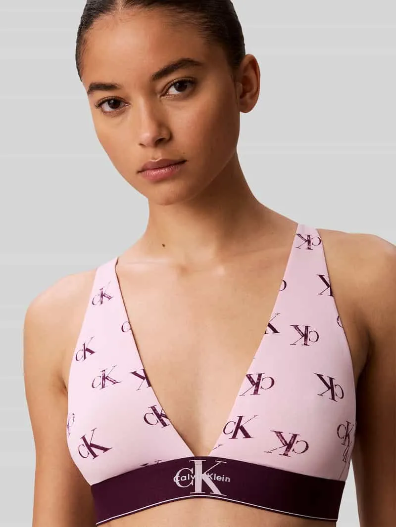 Calvin Klein Bralette met all-over motief model 'LIGHTLY LINED TRIANGLE' roze, foto 4