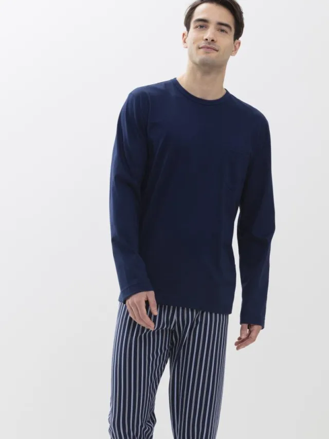 Mey Tweedelige Pyjama Portimo Heren 34019 664 neptune 48 Blauw
