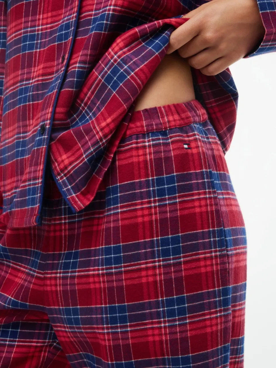 Tommy Hilfiger flanel pyjama set - rood/blauw, foto 4