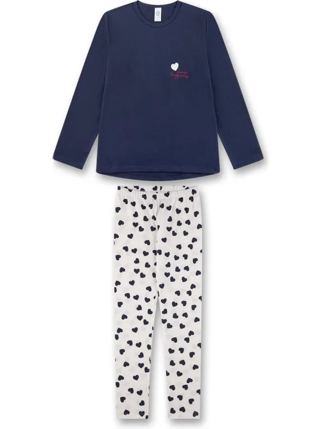 Sanetta Pyjama 152 Blauw/Beige