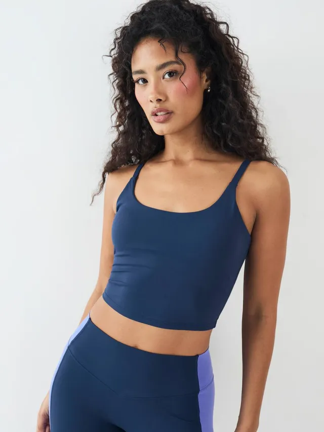 DSGN Studio Dames Dsgn Studio Sculpt Longline Tank Sportbeha Marineblauw