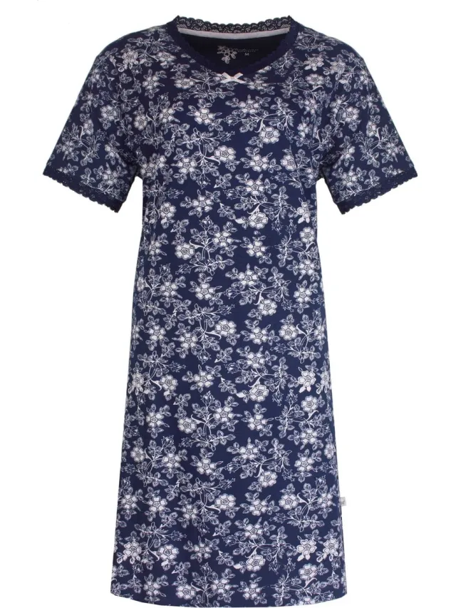 Tenderness Dames Nachthemd - Slaapkleed - Marine Blauw