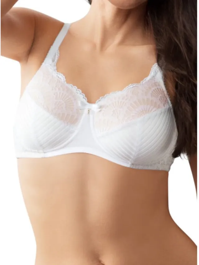 Amoena Prothese Bh Voorgevormd Zonder Beugel Karolina SBP Wit / Licht nude - maat EU 90A / FR