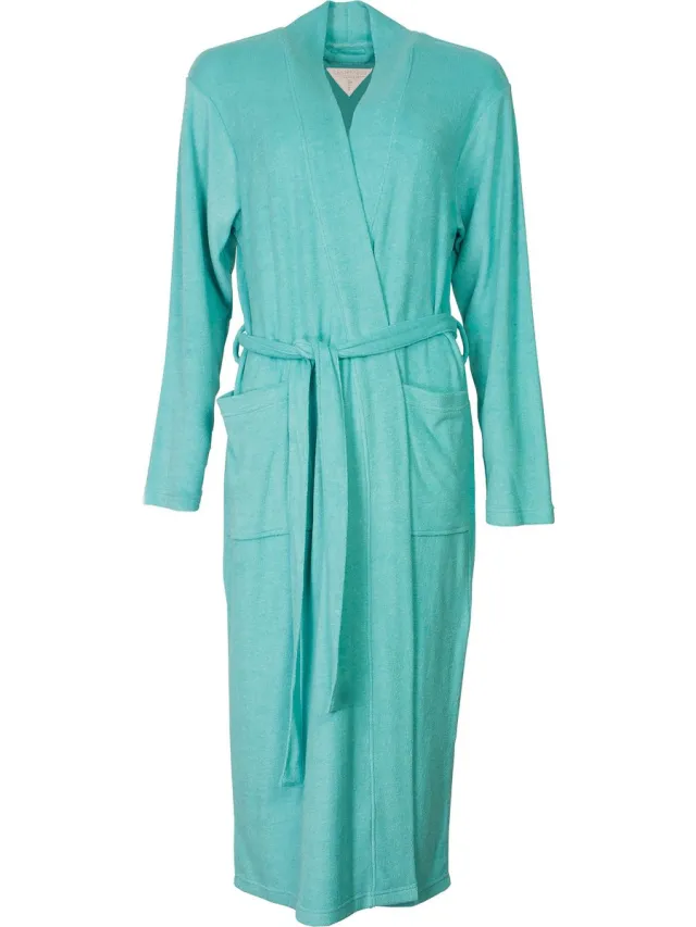 Tenderness Dames Badjas - Kimono - Kamerjas - Capri Blauw