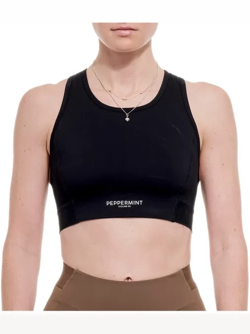 PEPPERMINT Signature high-neck sportbeha zwart Roze