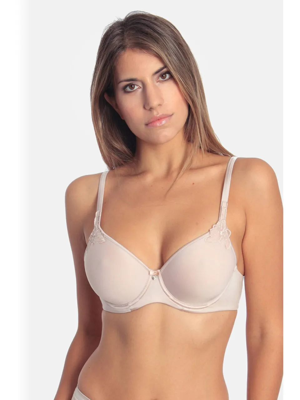 Sassa Mode Classic Lace T-shirt-bh met beugel lichtbeige