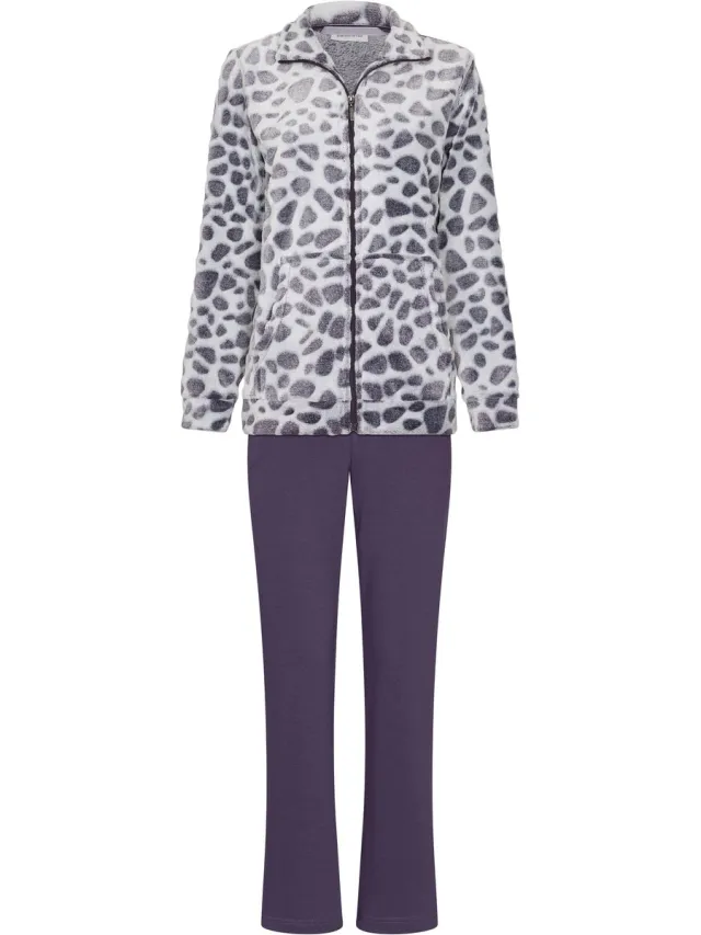 Pastunette Huispak - Purple Pebbles - Fleece/Badstof - Paars - Rits