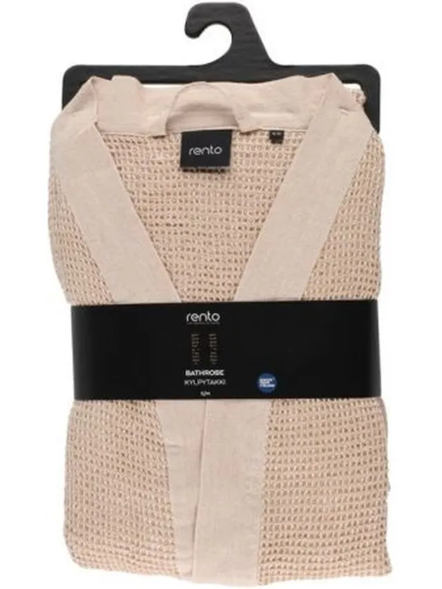Rento Badjas Kenno L/XL beige/wit - Sauna Badjas