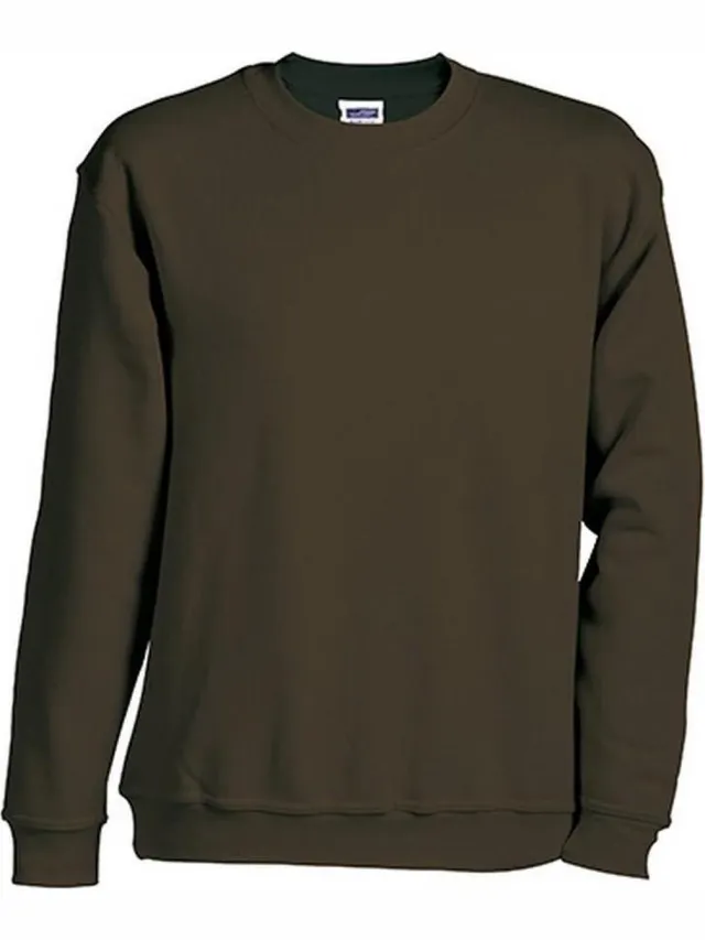 James & Nicholson James and Nicholson Unisex Round Heavy Sweatshirt (Bruin)