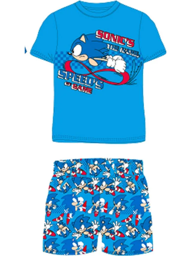 Sonic the Hedgehog pyjama : Maat 9 jaar blauw multi