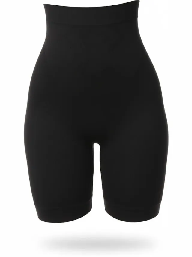 TAFUER Corrigerende High-Waist Boxershort – Dames – Zwart - XXL/3XL – Naadloze Shapewear met Bilondersteuning - 1 Stuk