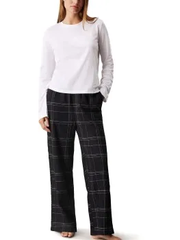 Calvin Klein Flannel Sleep LS Tee And Pant Set * Actie * Zwart,Wit,Versch.kleure/Patroon