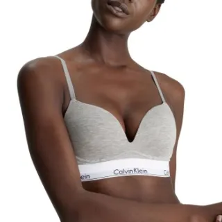 Calvin Klein Plunge push-up bh grijs Zwart,Grijs