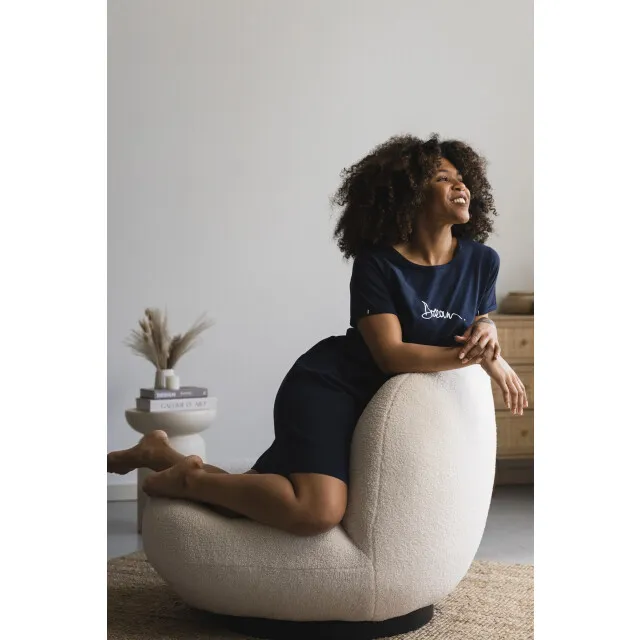 By Louise Essential dames nachthemd korte mouw dream blauw, foto 2