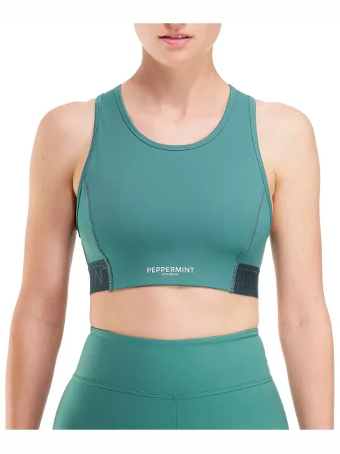 PEPPERMINT Signature High-Neck sportbeha turkoois