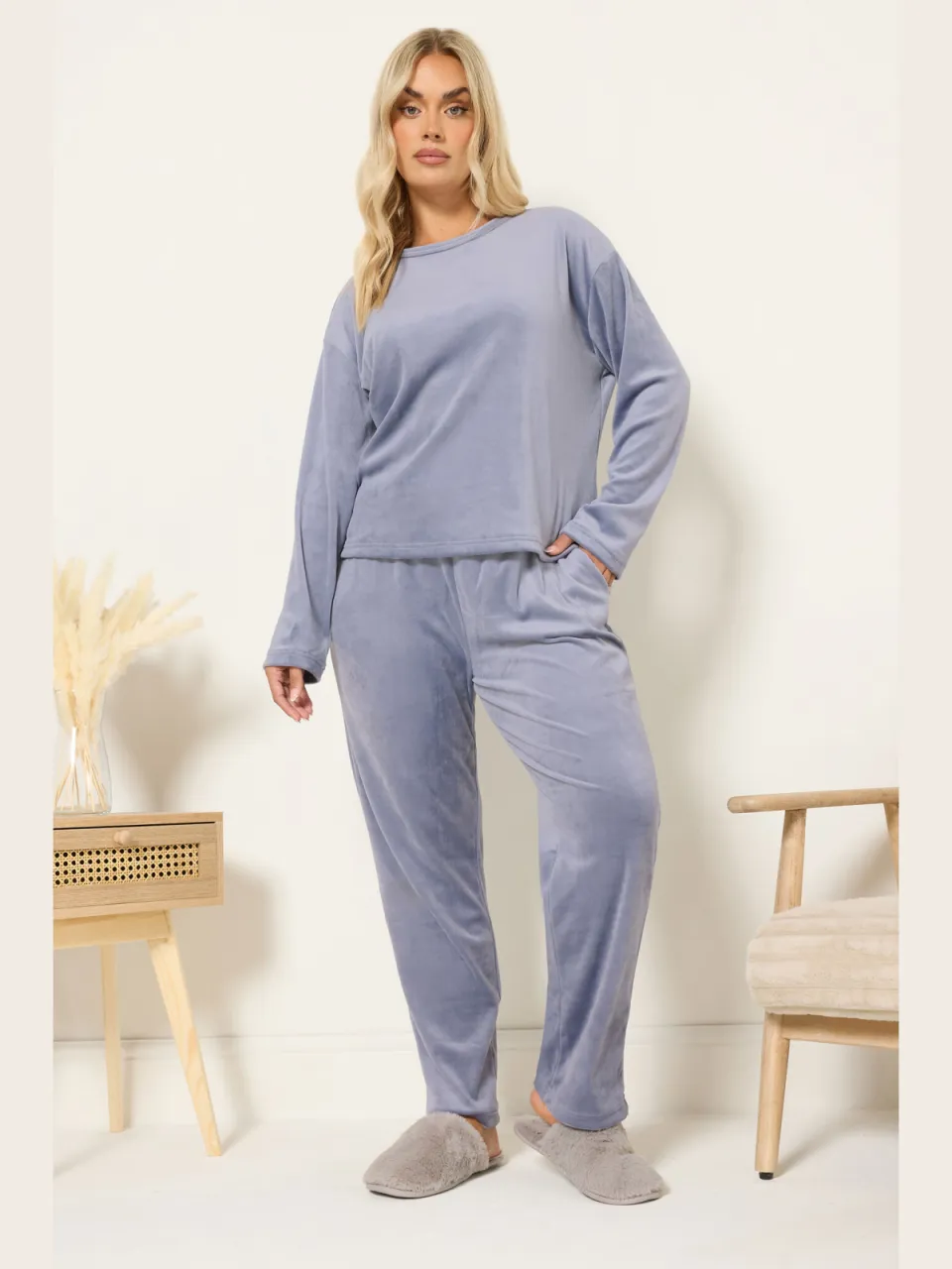 Yours Blue Super Luxe Pyjamaset-52, foto 2