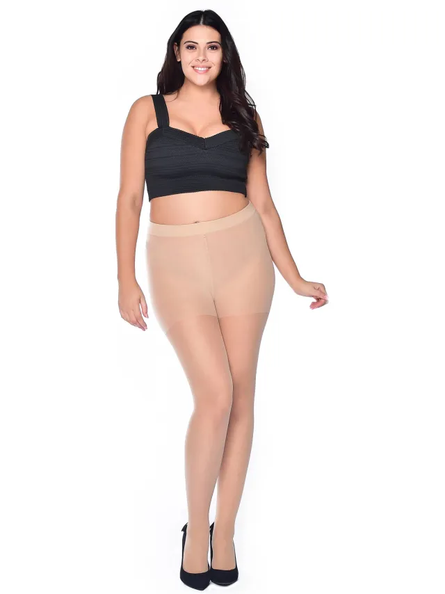 Pamela Mann plus size panty 30 denier naturel