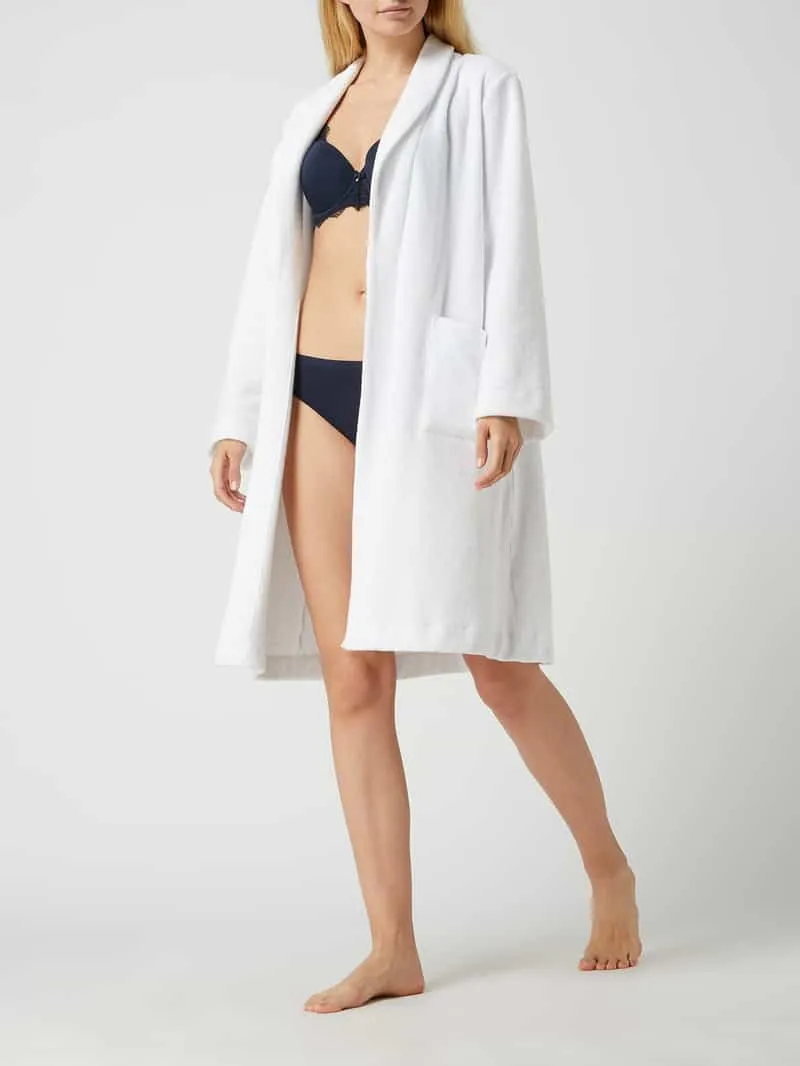 Hanro Badjas van badstof, model 'Robe Selection' wit, foto 3
