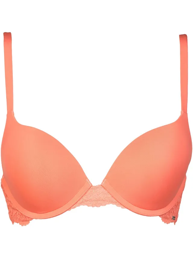 After Eden Tess Two Way Boost in recycled fabric and lace- BH - Recycled - Silken Coral Licht Koraal