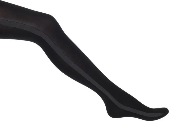 Bonnie Doon Uniform Stripe Tights - Black - S (36/38)