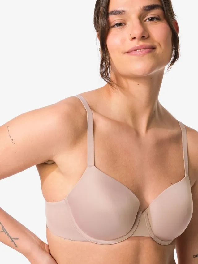 HEMA Voorgevormde bh met beugel beige