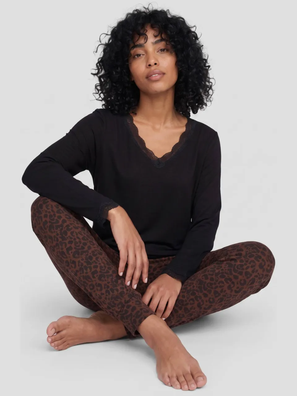 Dreamcovers pyjamaset zwart/bruin, foto 3