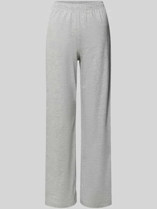 Jake*s Casual relaxed fit pyjamabroek van katoenmix Zilver gemêleerd