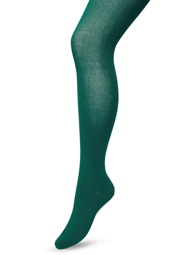 Bonnie Doon Biologisch Katoenen Maillot Dames Donker Groen maat 40/42 L - Uitstekende pasvorm - Gladde Naden - OEKO-TEX gecertificeerd - Bio Cotton Tights - Duurzaam Huidvriendelijk Bio Katoen - Donkergroen - Trekking Green - BP051900.380