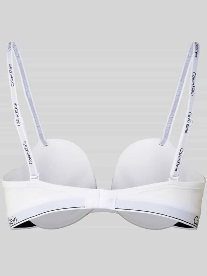 Calvin Klein Beha met spaghettibandjes met label, model 'Demi' wit, foto 2