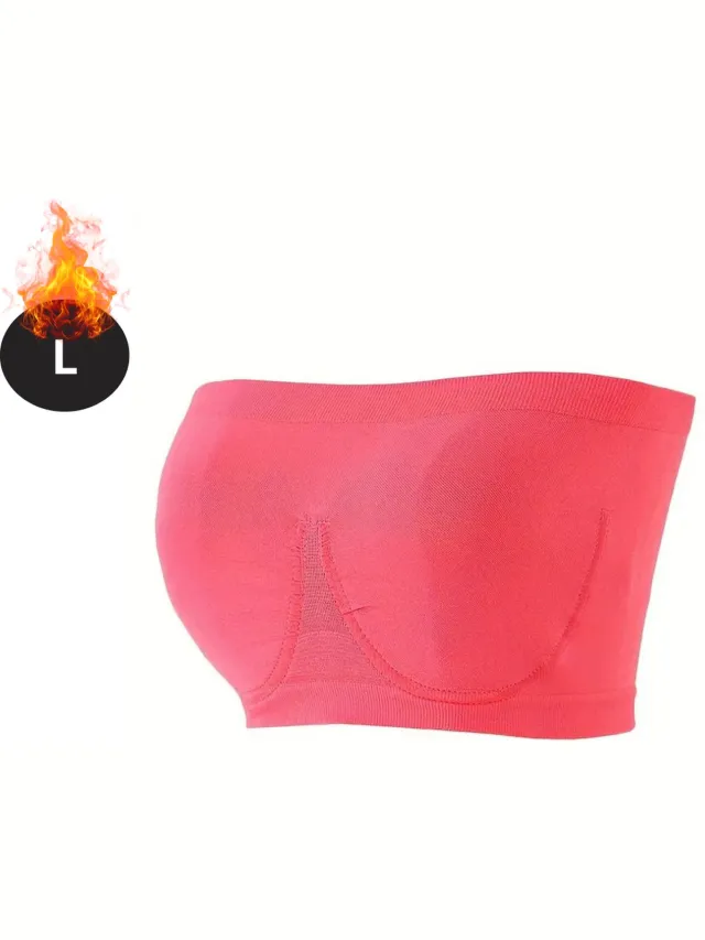 Livano BH Zonder Beugel - Zonder Bandjes - Push-up Bh's - Comfort Beha - Comfortabel - Sterk - Rood