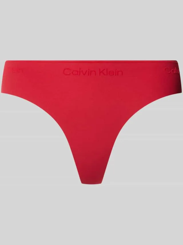 Calvin Klein String met naadloze materiaalverwerking rood