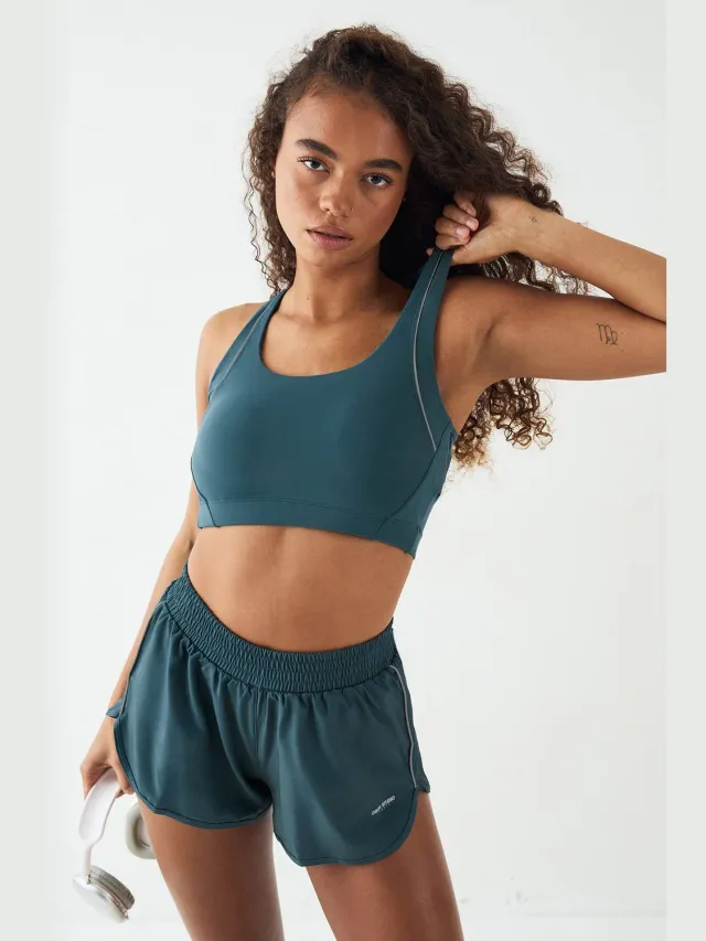 DSGN Studio Dames DSGN Studio Reflecterende Binding Ultra Sculpt Sport BH Groenblauw