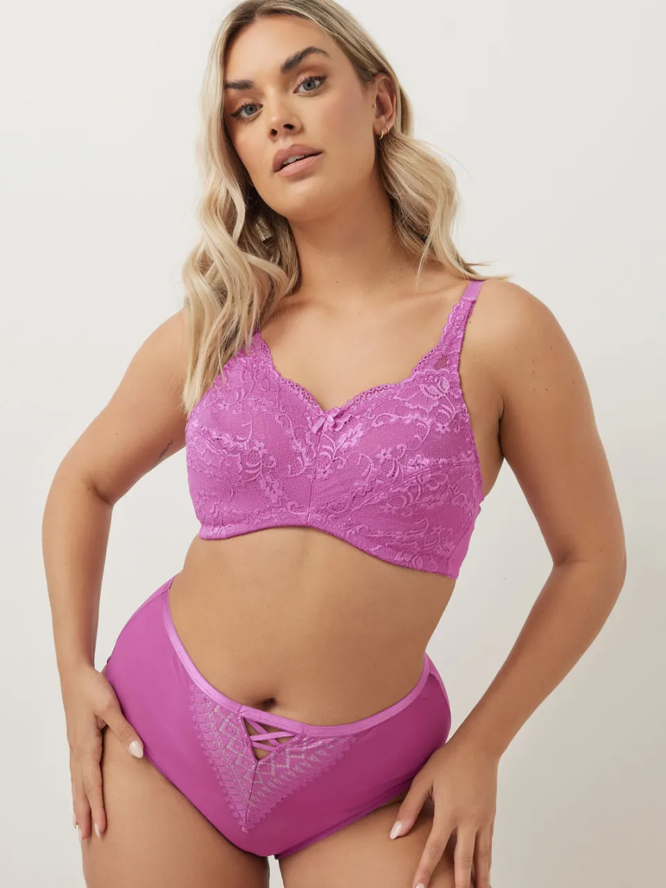 Yours Nietvoorgevormde Bh Met Bloemenkant In Roze Pink
